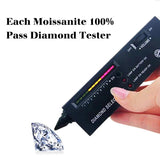 Silver Infinity Trend Jewellery Certified Total 1.5ct Full Moissanite Diamonds Engagement Wedding Rings for Women
