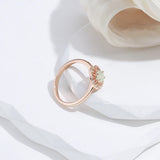 14K Rolled Gold Lake Green AAA Zircon Crystal Classic Trendy Fashion Rings For Women