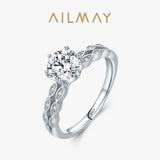 Luxury Crown Design Six Claw Silver Sparkling AAAA Lab Created Diamonds Ring
