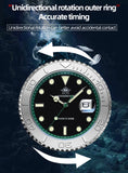 200m Water Resistance Ceramic Bezel Stylish Stainless Steel Quartz Men's Dive Watch