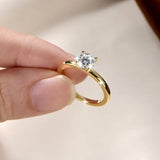 Marvelous Solitaire 1.0CT 6.5MM D Moissanite Diamond Rings  Fine Jewellery