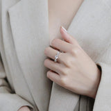 Super Bowknot Design D Colour VVS1 0.5CT Moissanite Diamond Rings For Women Sterling Silver Wedding Fashion Jewellery