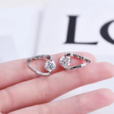 Trendy 1.0ct D Colour VVS1 Moissanite Diamonds Twist Hoop Earrings For Women Silver Party Solitaire Jewellery - The Jewellery Supermarket