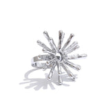 18K Gold Plated Stainless Steel Sun Flower Fashion Ring for Women  Daily Jewellery