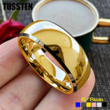 New Arrival Beveled Dome Polishing Finish Comfort Fit 6/8MM Tungsten Carbide Wedding Rings Men and Women - The Jewellery Supermarket