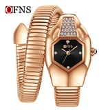 Fashion Brand New Unique Shape Luxury Strip Multicolour Quartz Women's Snake Watch