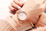 Best Price Elegant Women Watches Japan Quartz Movement Waterproof Rose Gold Stainless Steel Mesh Ladies watches