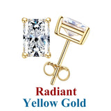 Dazzling 0.5-3ct Moissanite Diamond Sterling Silver Stud Earrings for Women Men
