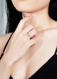 Fabulous 100% Real Moissanite Ring D VVS1 Adjustable Size S925 Sliver GRA Certificate Wedding Rings for Women