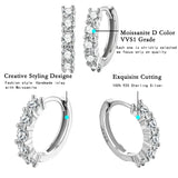 0.5ct D Colour VVS1 Quality Moissanite Diamonds Sparkling Clip Earrings - Sterling Sliver Fine Jewellery for Women