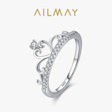 Elegant Crown Design Sterling Silver Fashion Pear Cut AAAA Lab Created Diamond Ring