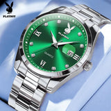 High Quality Luxury Fashion Trend Original Stainless Steel Waterproof Calendar Luminous Quartz Watches for Men