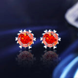 Sparkling 925 Sterling Silver D Colour VVS1 Moissanite Diamonds Snow Stud Earrings