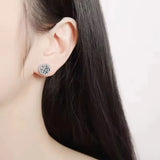 Awesome 0.5ct 1ct Round Moissanite Diamonds Unisex Stud Earrings Fine Jewellery