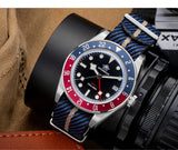 Luxury GMT Men's Diving Watch 200m Waterproof Bubble Mirror Glass Quartz Watch