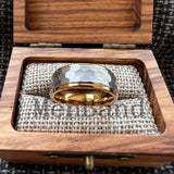 Stepped Edges Multifaceted Hammered Brushed Finish 6/8MM Tungsten Carbide Rings