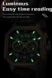 Luxury Classic Quartz Man Watch with High Quality Leather Strap Waterproof Business Wristwatch