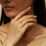 Elegant Braided Design Natural Pearl S925 Sterling Silver Adjustable Ring