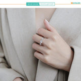Super Bowknot Design D Colour VVS1 0.5CT Moissanite Diamond Rings For Women Sterling Silver Wedding Fashion Jewellery