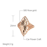 14K Rolled Gold Personality Embossed Hollow Textured New Gothic Unusual Rings for Women