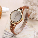 New Arrival Fashion Casual Watches - Quality Round Dial Rivet Leather Strap Ladies Analog Quartz Wristwatches - The Jewellery Supermarket