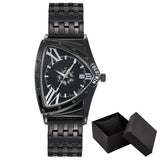Luxury Classic Brand Multicolour Triangle Quartz Wristwatches -  Dial wth Roman Numerals Business Mens Wristwathes