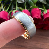 New Arrival Domed Brushed Finish Tungsten Rings for Men Women - Engagement Wedding Daily Use Jewellery - The Jewellery Supermarket