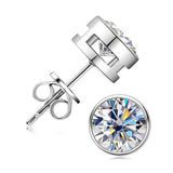 Luxury White/Yellow Gold Plated 2ct Moissanite Diamonds Earrings For Men/Women - 925 Sterling Silver Fine Jewellery - The Jewellery Supermarket