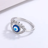 Beautiful Creative Devil's Eye Fashion Handmade Enamel Party 925 Silver Ring
