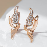 14 Karat Gold Filled New Bird Design High Quality AAA Zircon Diamonds Drop Vintage Earrings For Women