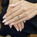 925 Sterling Silver 6.5mm Round Cut D Colour VVS1 Moissanite Solitaire Engagement Wedding Rings, Fine Jewellery
