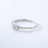 Simple Dazzling  AAAA Lab Created Diamond925  Sterling Silver Ring Fine Jewellery