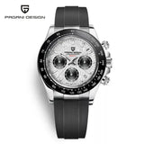 Famous Brand Sky Blue Dial Classics Sapphire Retro Chronograph Stainless Steel Waterproof Men Quartz Watches