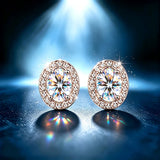 0.5-2ct D Colour Marquise Pear Emerald Cut Moissanite Diamonds Silver Stud Earrings