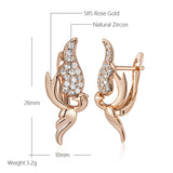 14 Karat Gold Filled New Bird Design High Quality AAA Zircon Diamonds Drop Vintage Earrings For Women