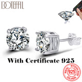 2 Carat 8.0mm D Colour Moissanite Diamond 925 Sterling Silver Stud Earrings