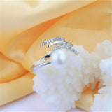 Amazing Multicolour Freshwater Cultured Pearls AAA Zircon Diamonds Silver Rings