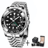 Luxury Famous Brand Sapphire Glass AR Coating Automatic with New Japan NH34 GMT Men Mechanical Watches for Men