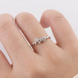 Remarkable GRA Certified Full Moissanite Diamonds Engagement Wedding Ladies Rings 925 Sterling Silver Fine Jewellery