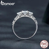 Fabulous 1.1CTTW D Color VVS1 Round Moissanite Diamonds Platinum Plated Ring Silver Lab Diamond Engagement Ring - The Jewellery Supermarket