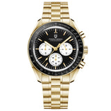 Luxury Chronograph AR Sapphire Mirror Ceramic Bezel New Moon Men's Quartz Watches