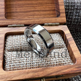 High Quality Beveled Edges Flat Polished 6/8MM Men Women Tungsten Carbide Rings