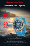 New TRITON Solar Powered Dive Watch - Luxury 316L Stainless Steel Case Waterproof 300M Quartz Watches For Men
