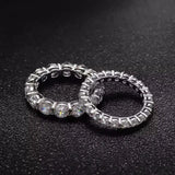 Super D Colour VVS1 3/5mm Moissanite Diamonds Eternity Ladies Wedding Eternity Rings S925 Silver Jewellery with GRA