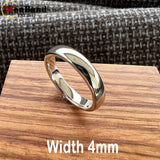 Dome High Polish Finish 2-10MM  White Tungsten Wedding Couple Rings Comfort Fit
