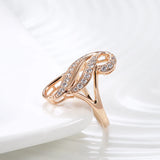 Luxury Fashion New Arrival 14K Rolled Rose Gold AAA Zircon Diamonds Big Ring - Fine Ethnic Wedding Jewellery