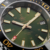 Luxury Brand High Quality Men's Automatic Sapphire Green BGW9 Luminous Waterproof 20Bar Mechanical Diver Watch ﻿