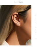 Marquise Cut Moissanite Helix Earrings 925 Sterling Silver Heart Screw Stud Earrings