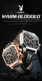 Luxury Classic Quartz Man Watch with High Quality Leather Strap Waterproof Business Wristwatch