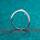 Sparkling V-shaped  D Colour Moissanite Diamonds Rings for Women Silver Engagement Wedding GRA Fine Jewellery